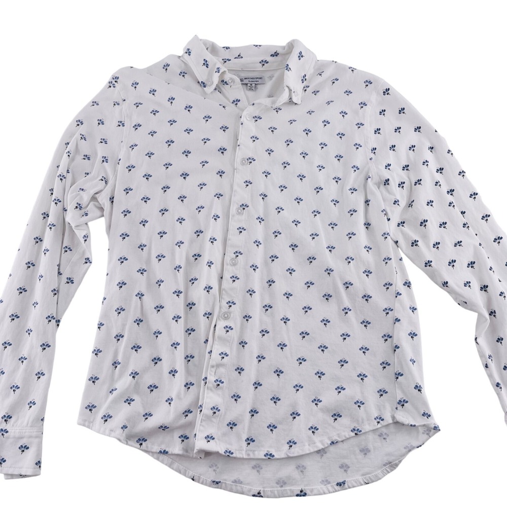 Britches Sport By Samtex Women's size Medium Floral‎ Print Button-Down Knit